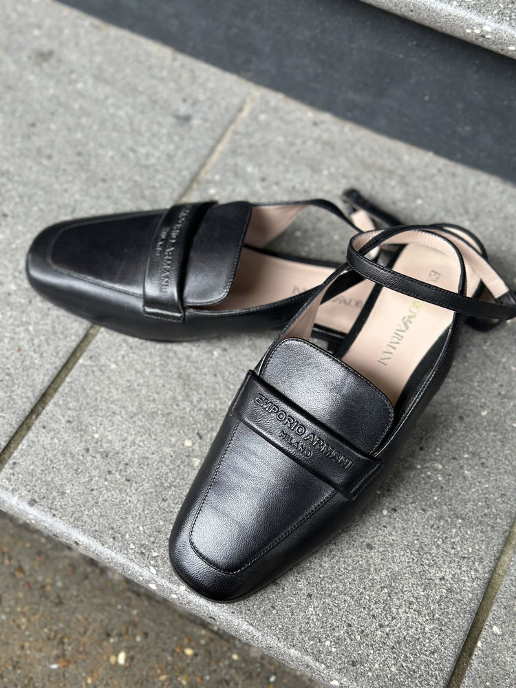 Lækre sorte loafers fra Emporio Armani